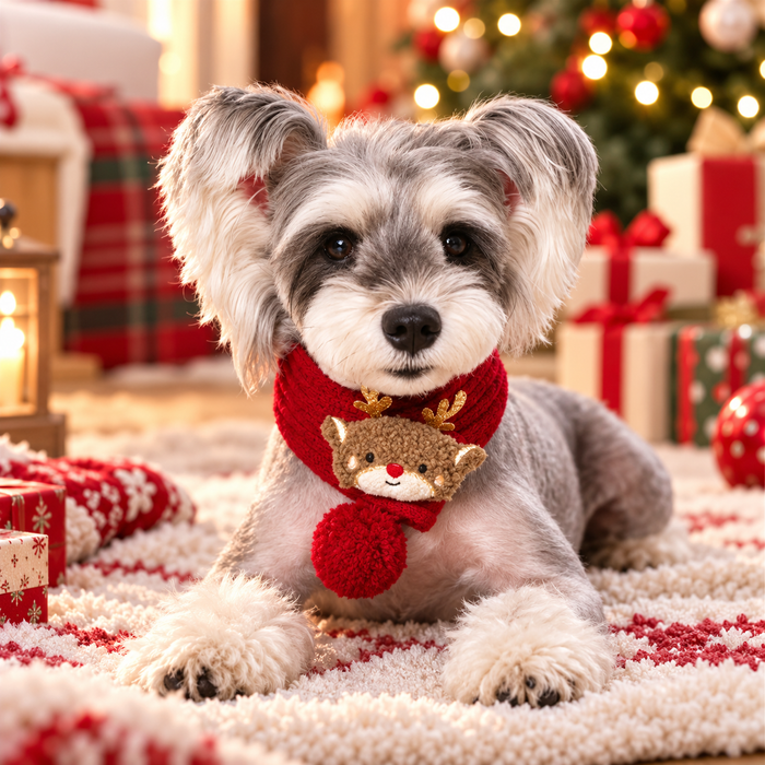 Adjustable Christmas Dog Scarf