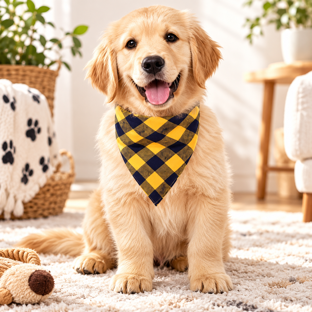 Classic Plaid Pet Bandana Scarf
